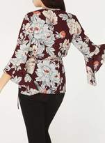 Thumbnail for your product : Wine Floral Print Wrap Blouse