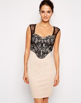 Thumbnail for your product : Lipsy Lace Top Bodycon Dress