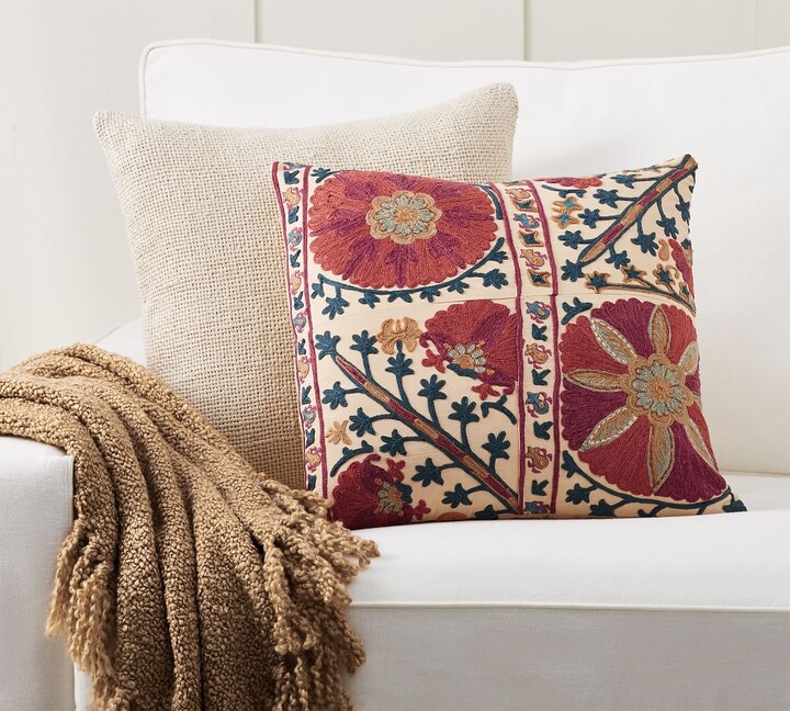 pottery barn red pillows
