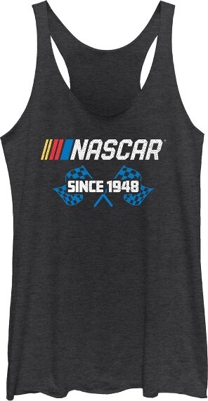 Nascar WomensNASCARRacingFlagsSince1948RacerbackTank-BlackHeather-Large