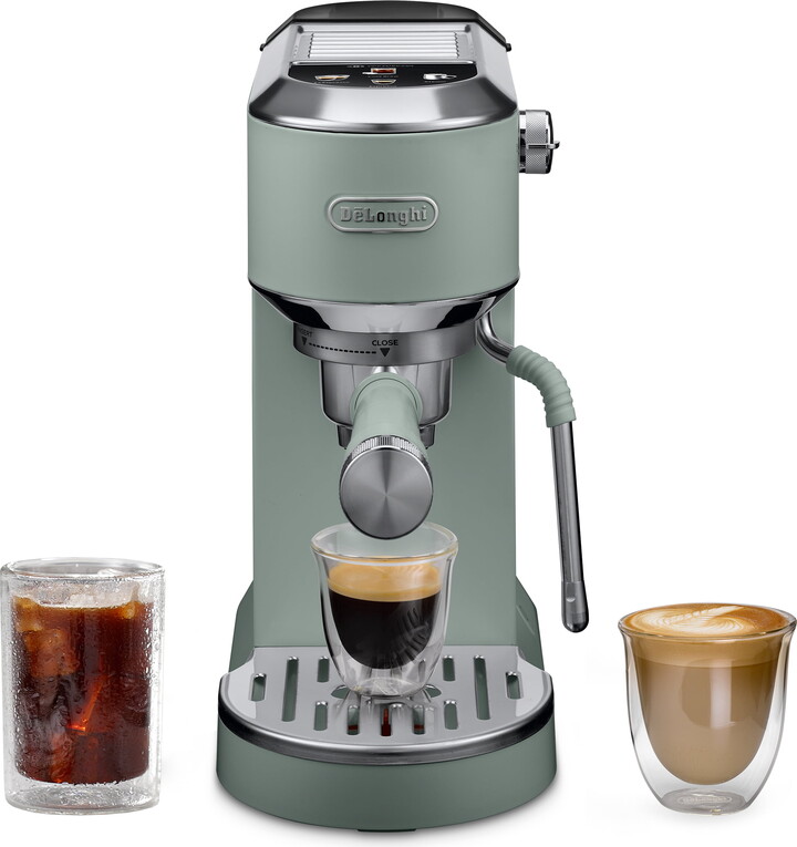 De'Longhi De’Longhi Dedica Duo Espresso Machine, Compact Size with Built in Frother for Latte Art, Brew Espresso, Cold Brew, Lattes & More, Pistachio