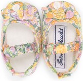 Thumbnail for your product : Tartine et Chocolat Bow-Detail Floral-Print Ballerinas