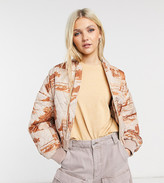 Thumbnail for your product : Collusion quilted bomber jacket with photographic print
