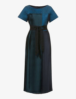 Thumbnail for your product : OMER ASIM Haraza pleated woven and silk midi dress