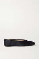 Thumbnail for your product : The Row Satin Ballet Flats - Navy