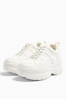 white chunky womens trainers