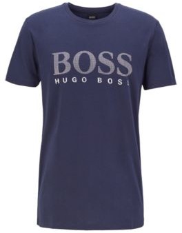 BOSS Relaxed-fit beach T-shirt with foil logo
