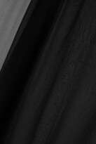 Thumbnail for your product : Ann Demeulemeester Asymmetric Gathered Silk-chiffon Mini Dress - Black