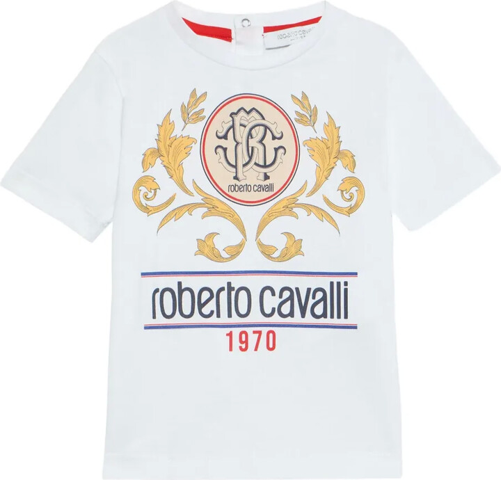 logo-plaque gold-leaf T-shirt