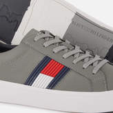 Thumbnail for your product : Tommy Hilfiger Men's Flag Detail Leather Trainers - Light Grey