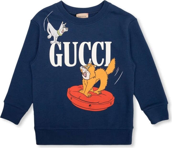 Gucci Children Logo Printed Crewneck Sweatshirt - ShopStyle