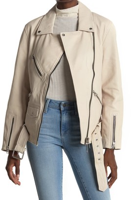 oversized suede biker jacket