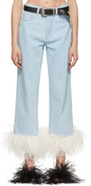 Thumbnail for your product : Magda Butrym Blue Cropped Jeans