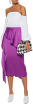 Thumbnail for your product : Chalayan Layered Draped Satin-crepe Midi Skirt