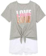 Thumbnail for your product : Design History Girl's Love Tie-Front Tee