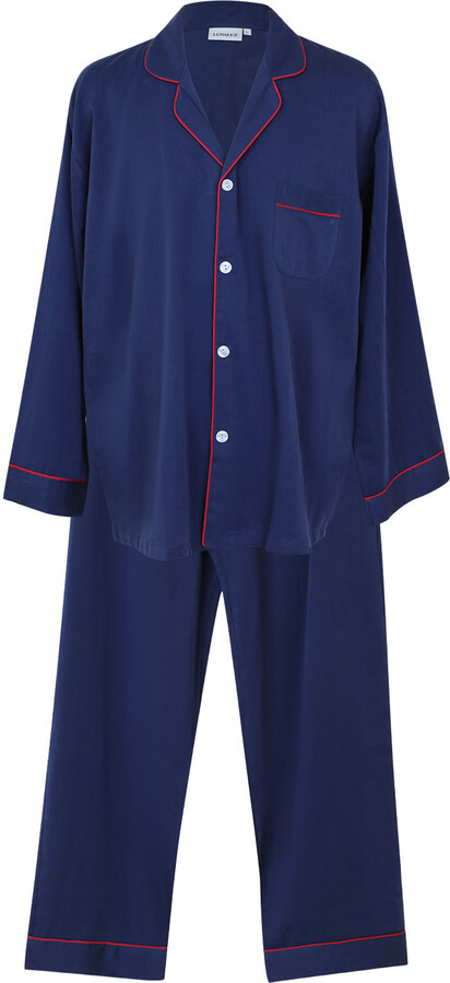 Luna Luz Blue Helen Cotton Long-Sleeve Pajama Set