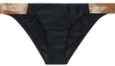 Thumbnail for your product : Vix Leather-Trimmed Bikini Briefs
