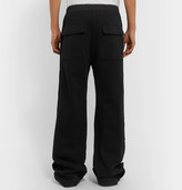 Thumbnail for your product : Rick Owens Felpa Wide-Leg Snap-Detailed Cotton-Jersey Drawstring Trousers
