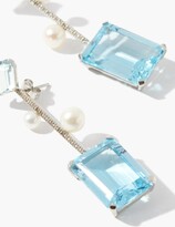 Thumbnail for your product : Mateo Diamond, Pearl, Topaz & 14kt White Gold Earrings