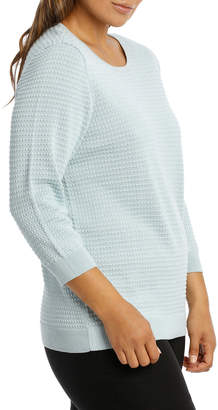 Must Have Circle Textured 3/4 Sleeve Jumper
