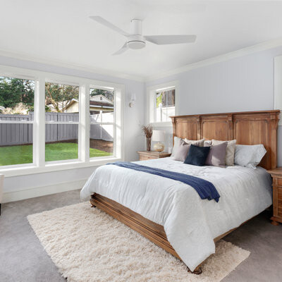 44'' Flush Mount White Ceiling Fan without light - ShopStyle