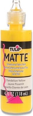 12 Pack: Tulip® Matte™ Dandelion Yellow Dimensional Fabric Paint