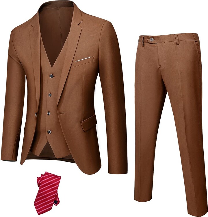 YND Men's Slim Fit 3 Piece Suit - ShopStyle