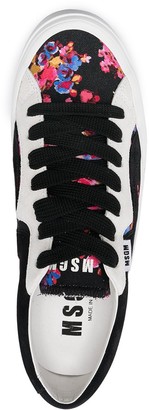 MSGM Floral-Print Low-Top Sneakers