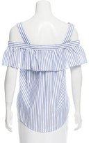 Thumbnail for your product : Veronica Beard Striped Button-Up Top w/ Tags