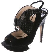 Thumbnail for your product : Nicholas Kirkwood Snakeskin Cutout Sandals