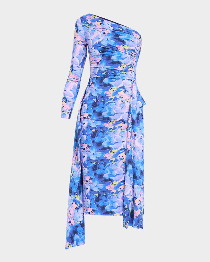 Chiara Boni La Petite Robe Visa Draped One-Shoulder Dress