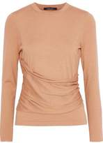 Thumbnail for your product : Derek Lam Ruched Cashmere And Silk-blend Top