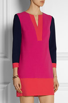 Thumbnail for your product : Diane von Furstenberg Millie color-block stretch-crepe mini dress