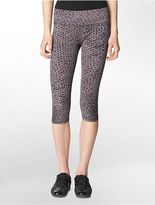 Thumbnail for your product : Calvin Klein Womens Performance Animal Print Cropped Leggings