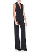Thumbnail for your product : Brandon Maxwell Sleeveless Shawl Collar Jumpsuit