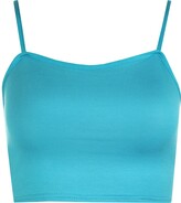 Thumbnail for your product : WearAll Womens Strappy Sleeveless Ladies Bralet Crop Stretch Vest Top - Neon Green - 12-14