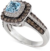 Thumbnail for your product : LeVian Aquamarine (3/4 ct. t.w.) and Chocolate Diamonds (3/4 ct. t.w.) in 14k White Gold