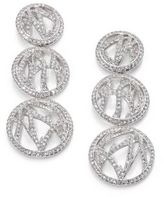 Thumbnail for your product : Adriana Orsini Pavé Crystal Branch Triple-Drop Earrings