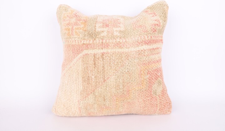 Bohemian Kilim Pillow, Turkish Decorative Throw Handwoven Cushion Cover, Sofa Pillow Cover