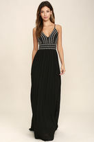 Thumbnail for your product : Lulus Glamorous Gala Black Embroidered Maxi Dress