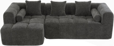 Ebern Designs Sectional Sofa Full-Compressed Sofa Modular Sofa with Deep Seating for Living Room