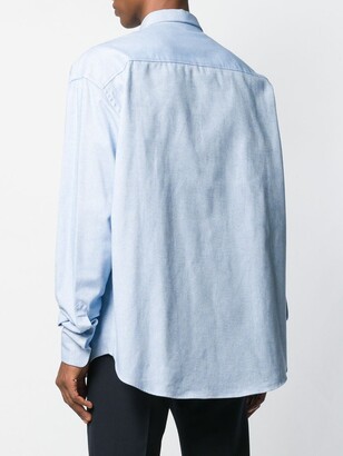 AMI Paris Oversize Long Sleeve Shirt With Chest Pocket