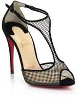 Thumbnail for your product : Christian Louboutin Suede & Mesh Sandals