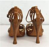 Thumbnail for your product : Fendi Tan Leather Sandal Heels Sz 7.5