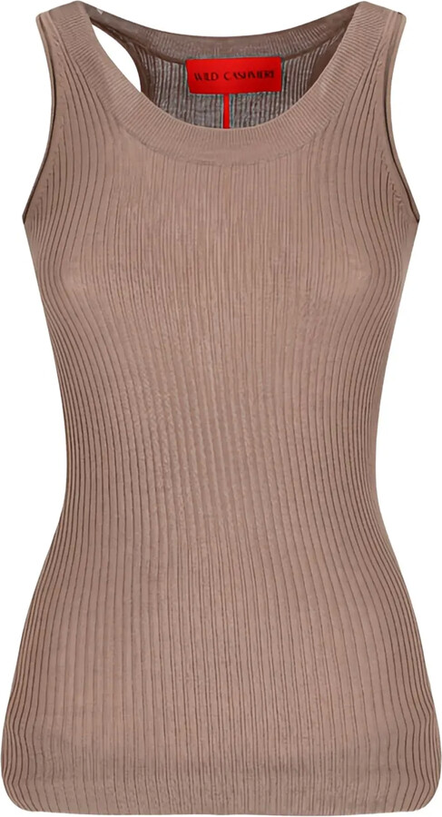 Wild Cashmere Ribbed Tank Top