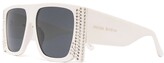 Thumbnail for your product : Linda Farrow Magda crystal square sunglasses