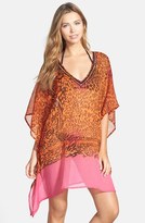 Thumbnail for your product : Brazen Animal Print Cover-Up Caftan