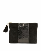 Thumbnail for your product : Ann Taylor Suede and Exotic Leather Pouch