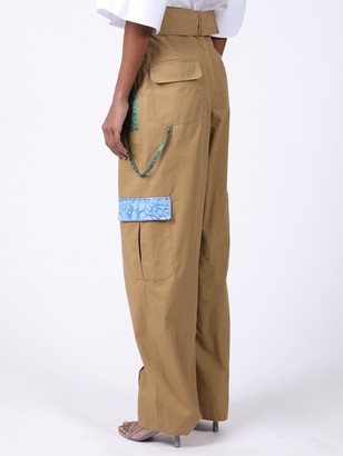 Rosie Assoulin High Waisted Patchwork Cargo Trousers