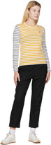 Thumbnail for your product : Comme des Garçons PLAY Green & Gray Striped T-Shirt